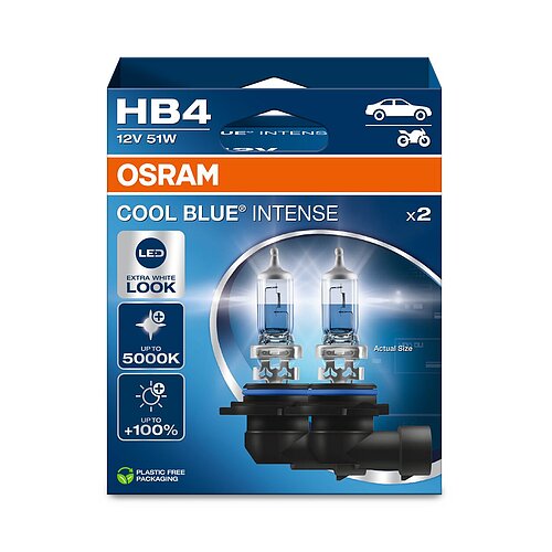 OSRAM HB4 12V 51W P22d Cool Blue INTENSE NextGen. 5000K +100% Duo 2 Stück