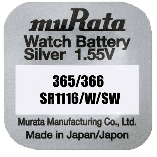10x SR1116 365 / 366 MultiDrain Silberoxid Batterie Murata ex Sony 1,55 V