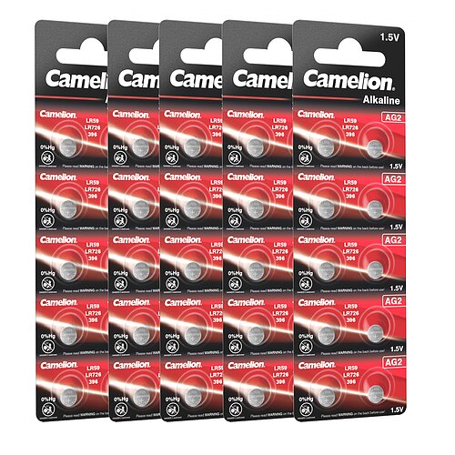 50x Camelion AG2 LR59 LR726 396 1.5V Alkaline Knopfzelle