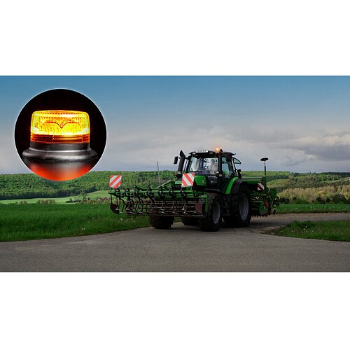 LIGHTsignal LED BEACON LIGHT 360° Rundumkennleuchte Warnlicht 12&24V 1St. OSRAM