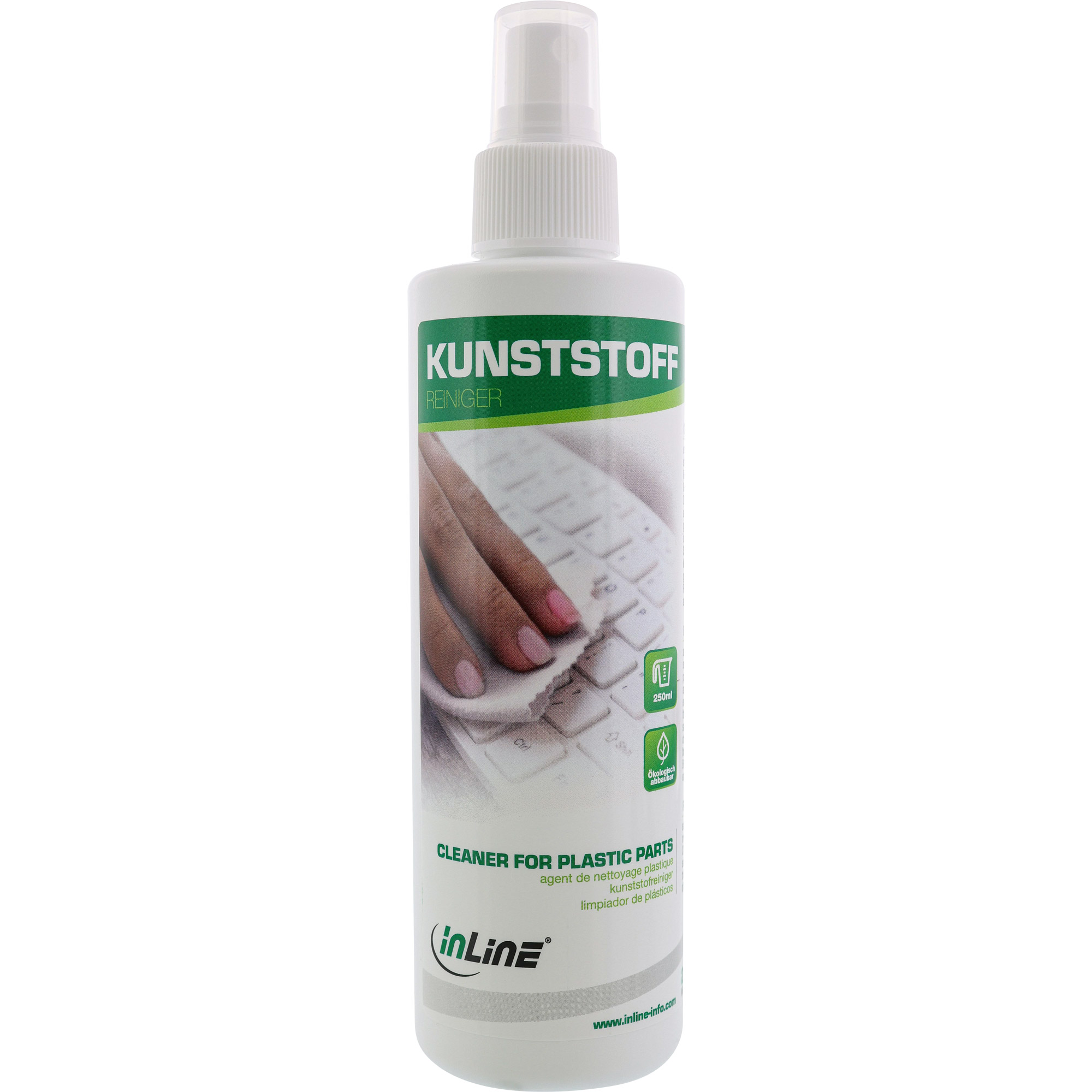 Inline® Kunststoffreiniger für gehäuse Tastatur Maus, Pumpspray 250ml