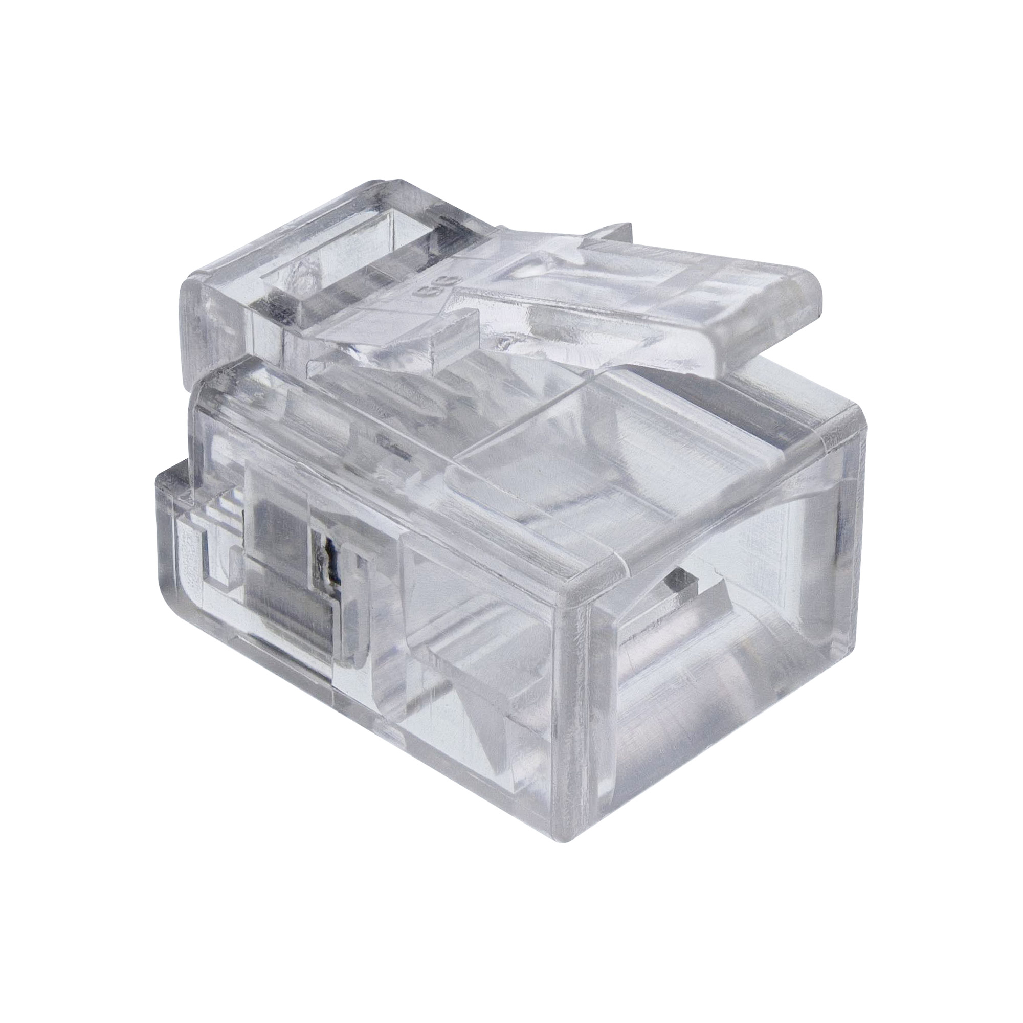10x Inline® Modularstecker 6P4C RJ11 zum Crimpen auf Rundkabel