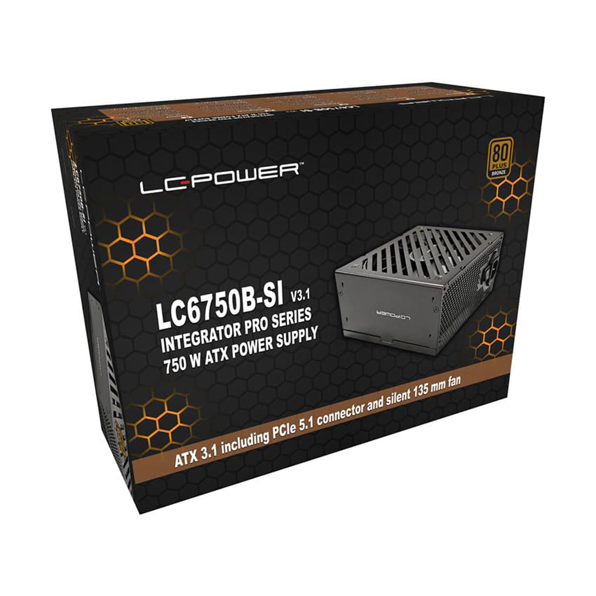 LC-Power LC6750B-SI V3.1, ATX-Netzteil Integrator Pro, 750W, 80 PLUS BRONZE