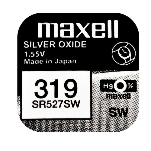 1x SR527SW SR64 319 Silberoxid Batterie Maxell 1,55V