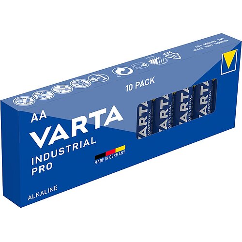 10x Varta Pro Industrial AA Mignon LR6 Alkaline Batterie