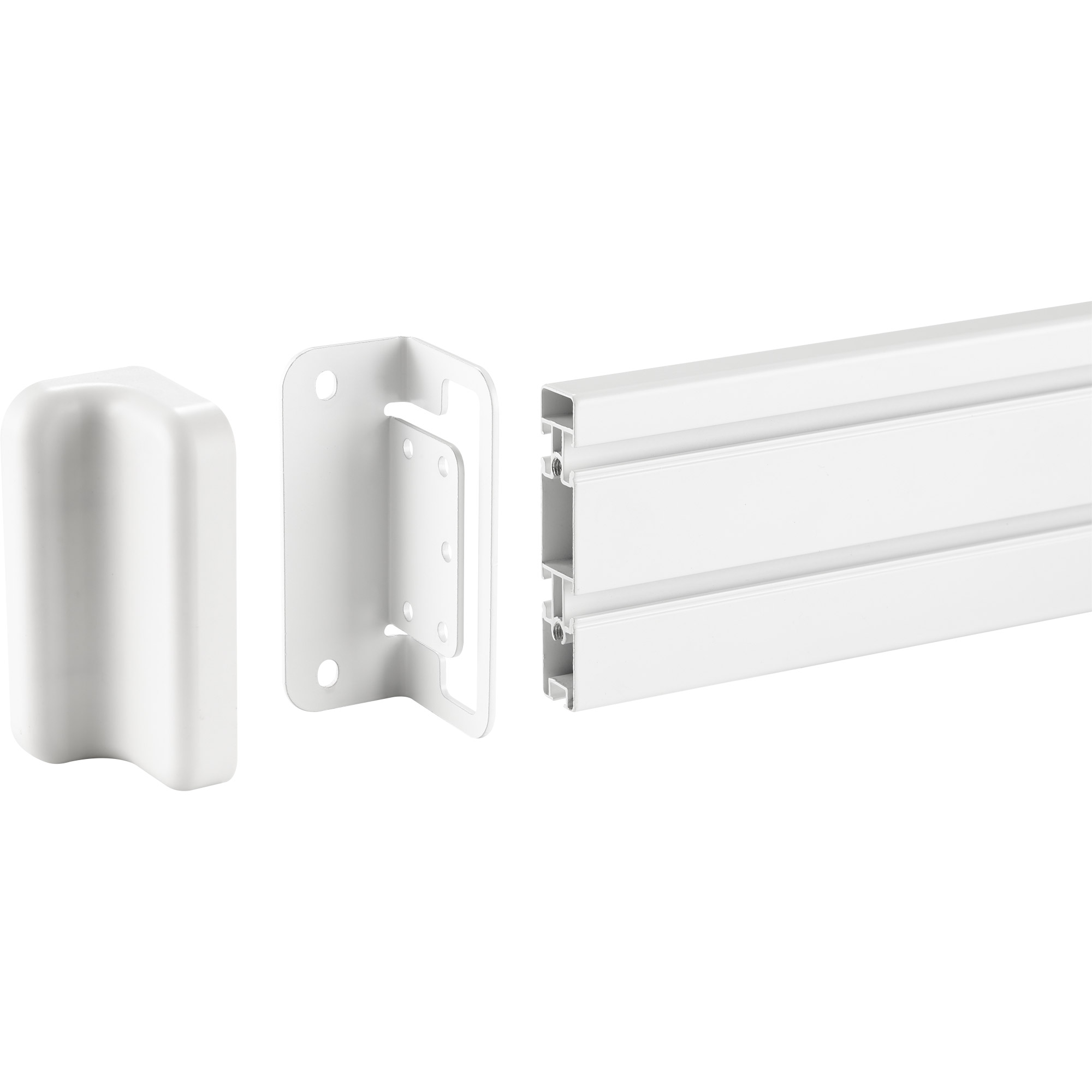 Inline® Slatwall Befestigungswinkel für Wandhalterung Panel, weiß, 2er-Set
