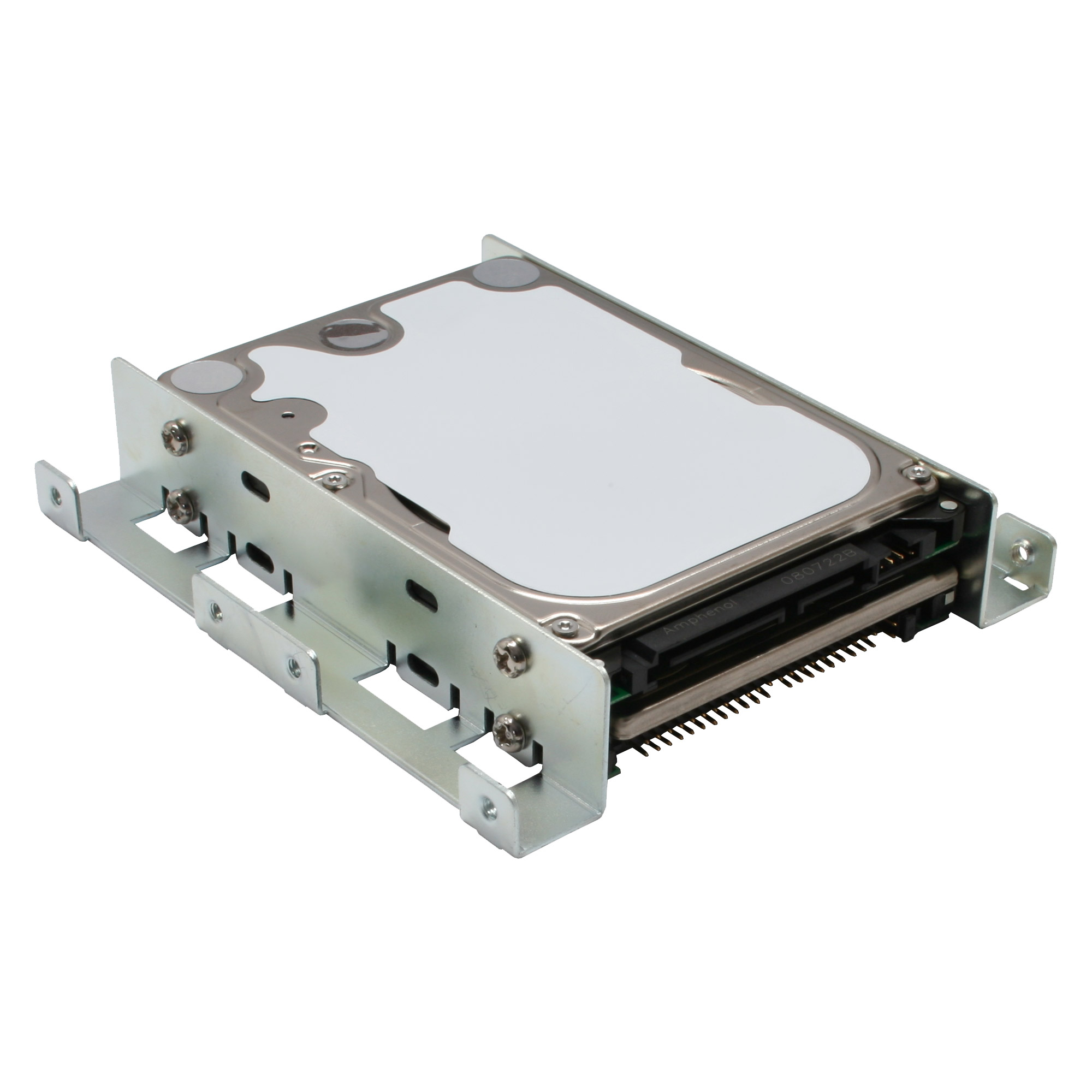 Inline® HDD/SSD Einbauschienen, 2x 6,35cm (2,5") zu 8,89cm (3,5"), silber