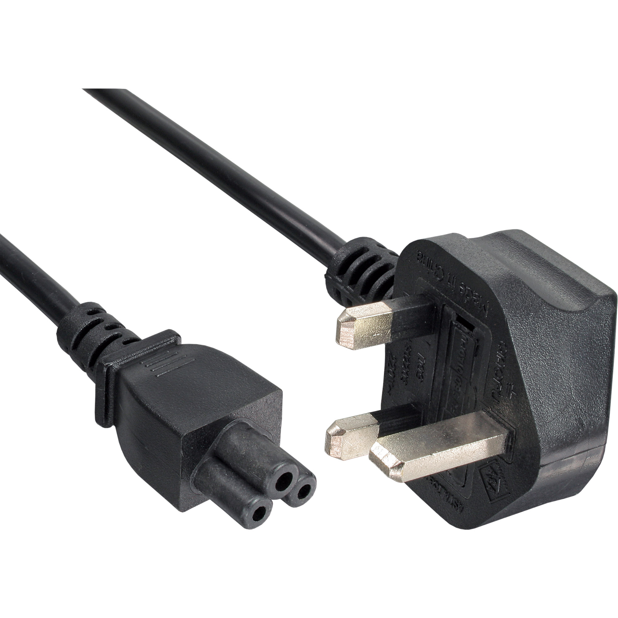 Inline® Netzkabel für Notebook, England, 3pol Kupplung, 2m