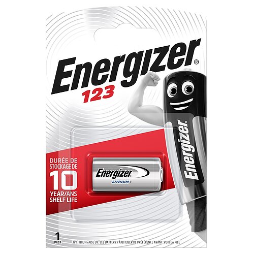Energizer Lithium 3V CR123A CR17345 Batterie - 1er Verpackung