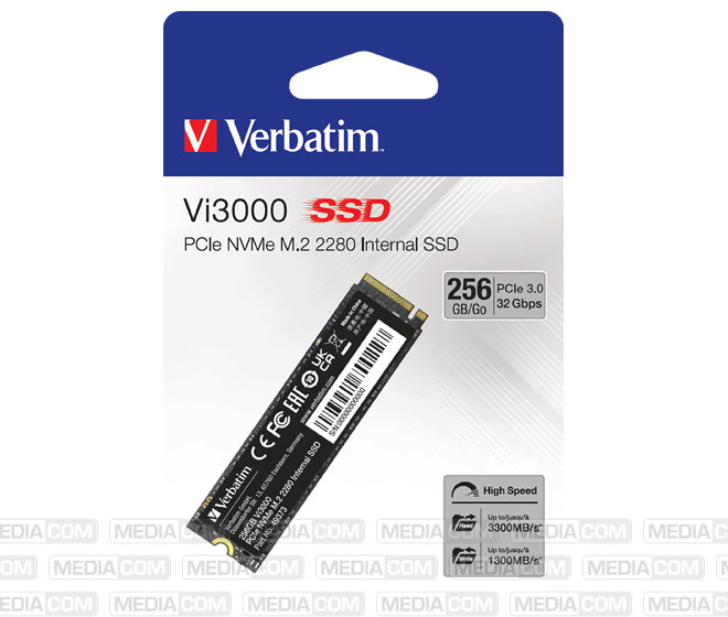 SSD 256GB, PCIe 3.0, M.2 2280, NVMe, Vi3000 SSD 256GB, PCIe 3.0, M.2 2280, NVMe, Vi3000