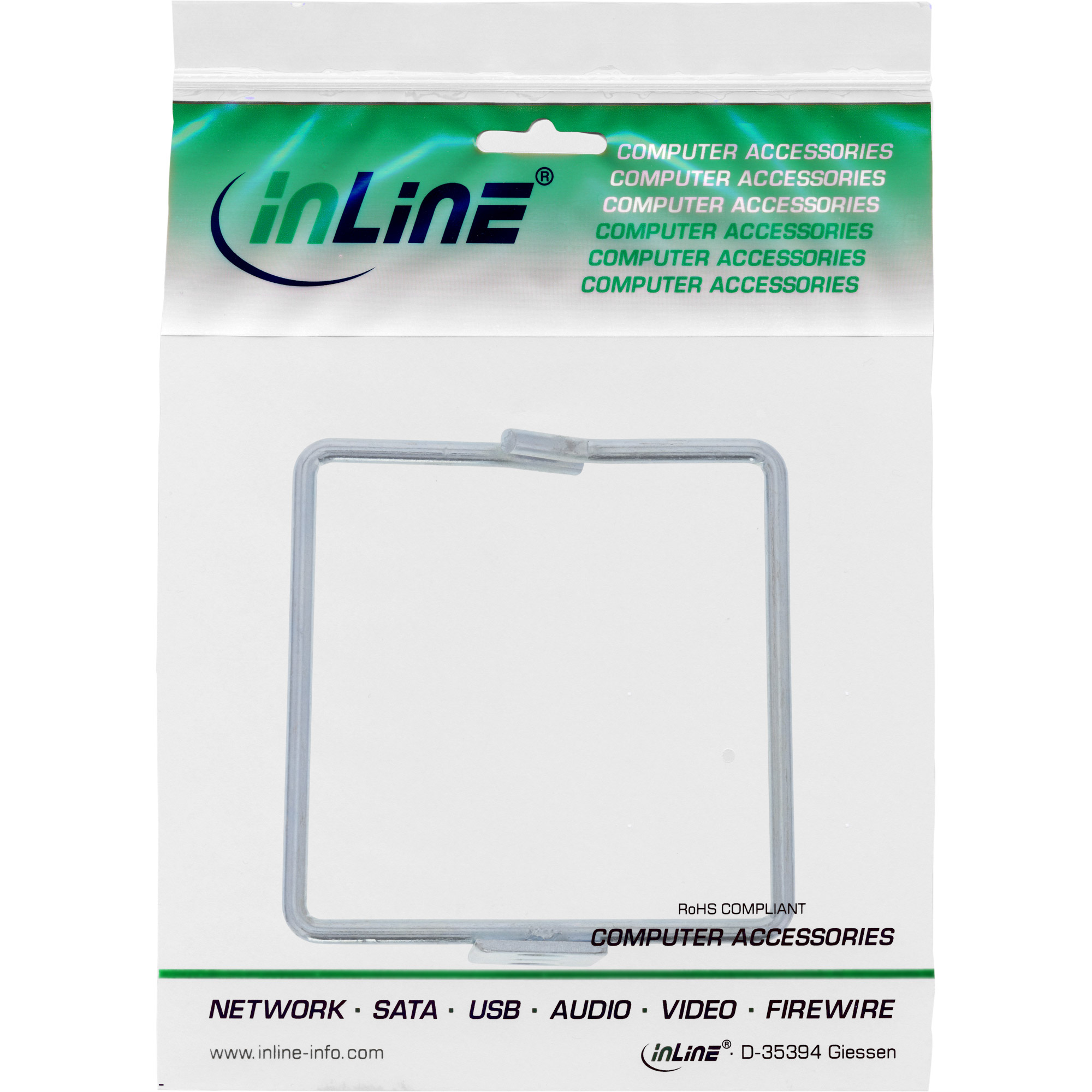 Inline® KabelBügel, Metall, verzinkt, 80x80mm