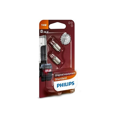 T4W 24V 4W BA9s Premium/Vision Blister 2 St. duo Philips