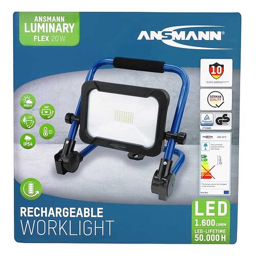 Ansmann FL1600R 20W Baustrahler Luminary Flex 1600-0275