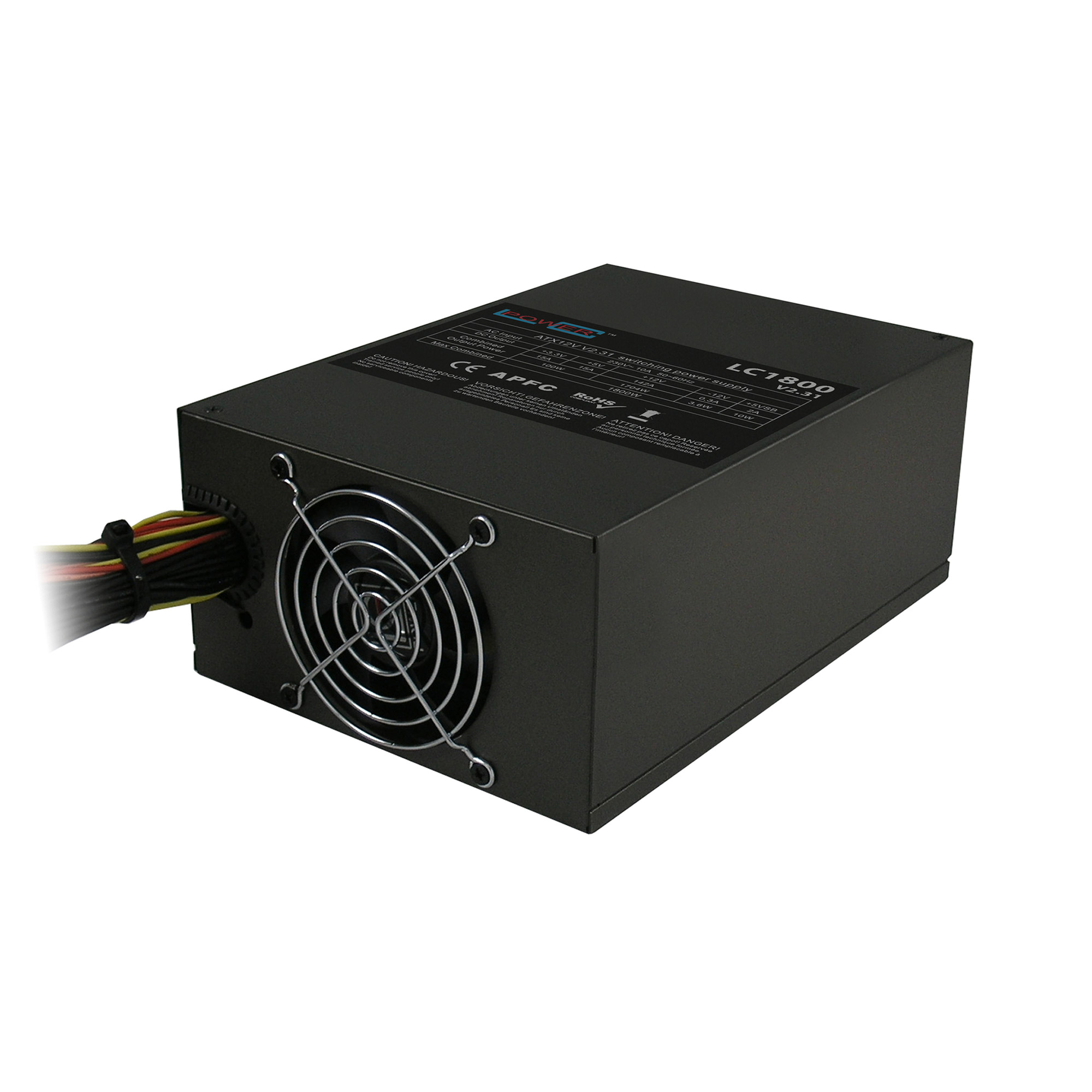 LC-Power LC1800 V2.31, ATX-Netzteil Mining-Edition, 1800W