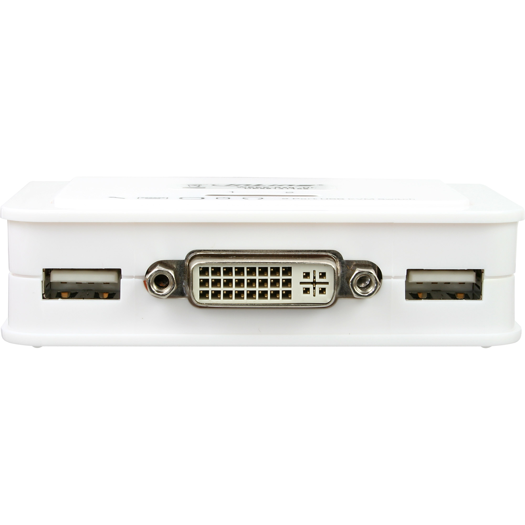 Inline® KVM Switch, 2-fach, DVI-D, USB, mit Audio, integr. Kabel