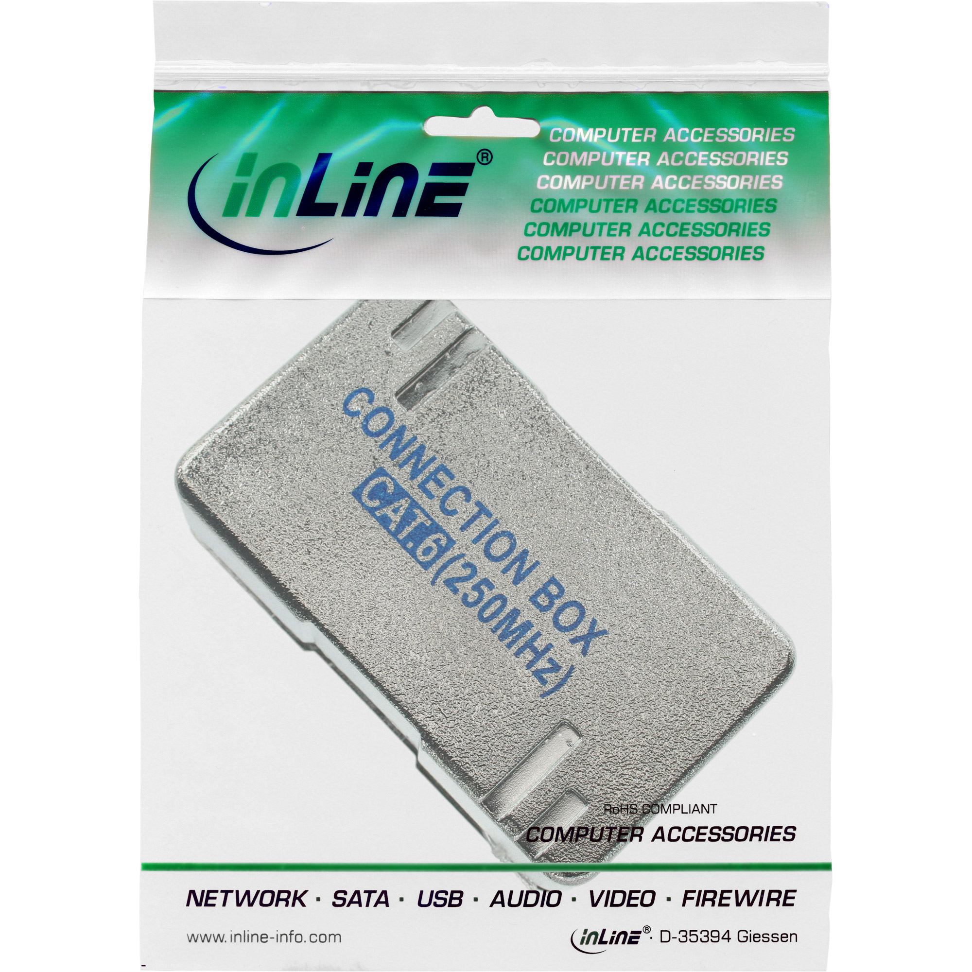 Inline® Verbindungsmodul Cat.6, mit LSA-Technik, geschirmt, bulk