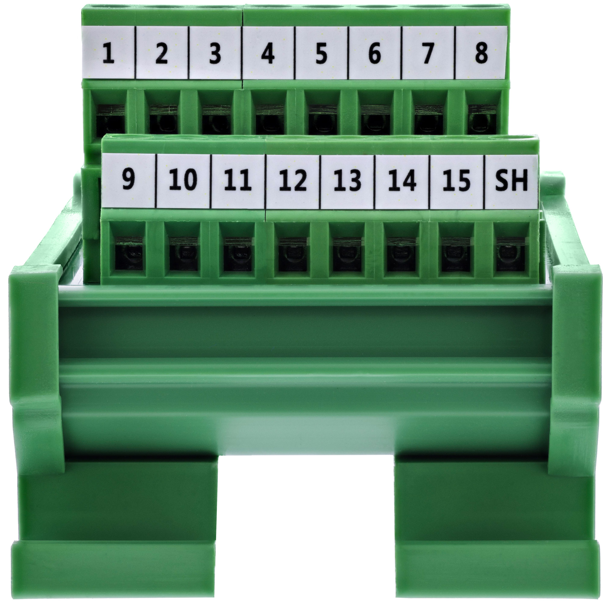 InLine® D-Sub 15 Terminalblock, Buchse, Schraubklemme, für Hutschiene