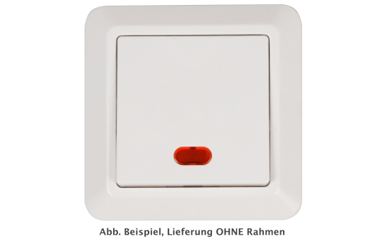 Schalter McPower ''Cup'' 250V~/10A, UP, weiß mit Orientierungs-Leuchte
