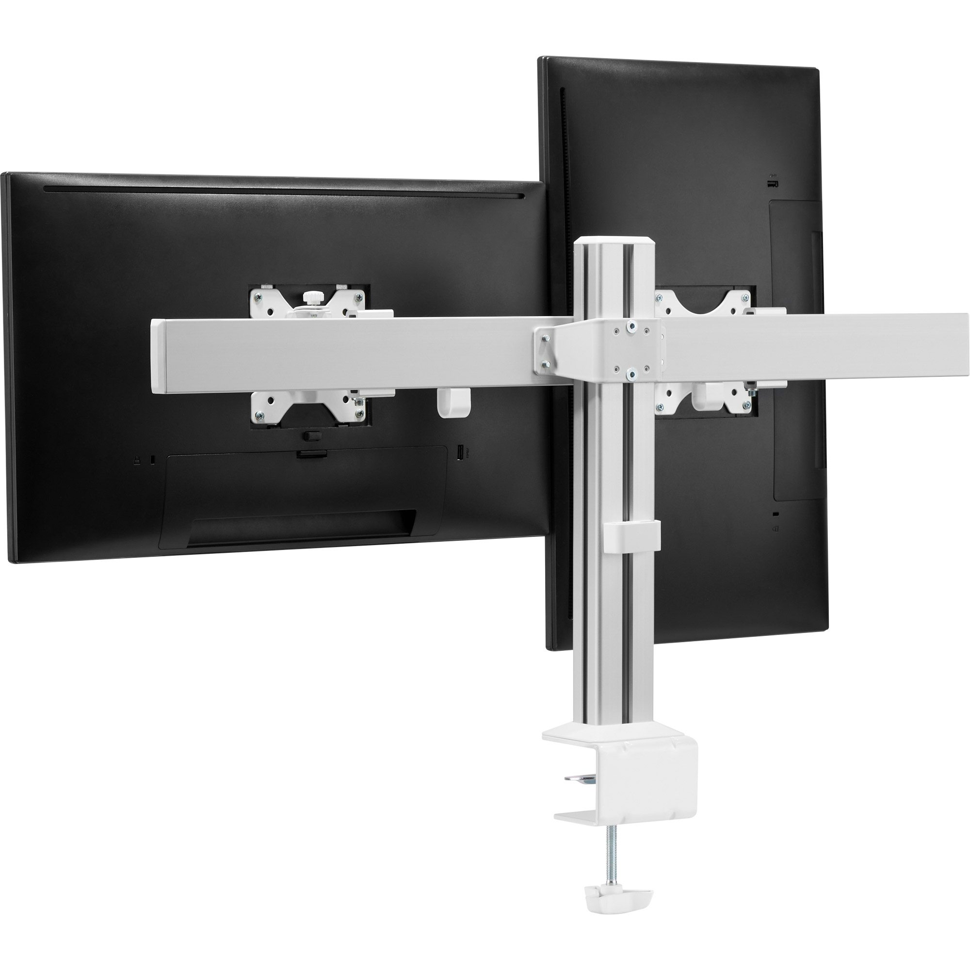 Inline® Aluminium Monitor-Tischhalterung für 2 Monitore bis 32", 8kg