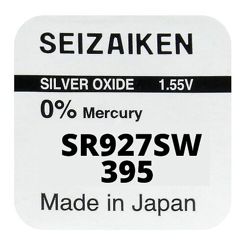 1x SR927SW SR57 395 Silberoxid Batterie Seizaiken 1,55 V