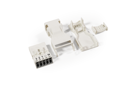 Stecker mit Zugentlastungsgehäuse WAGO, 5-polig, weiß, 1,5mm²