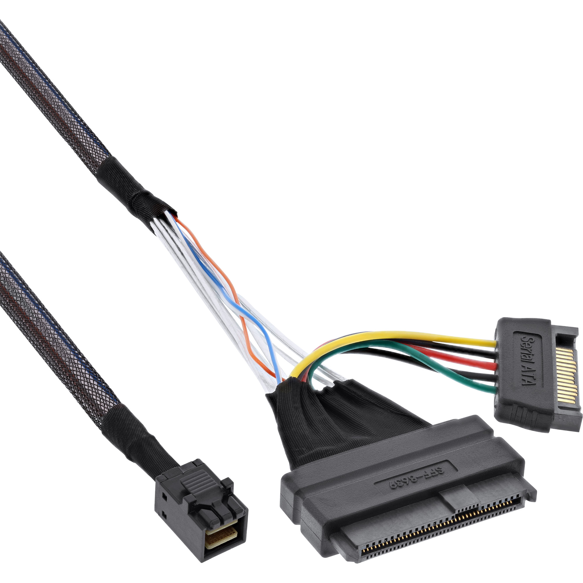 Inline® U.2 Anschlusskabel, SSD mit U.2 (SFF-8639) an SFF-8643 + Strom, 0,5m Inline® U.2 Anschlusskabel, SSD mit U.2 (SFF-8639) an SFF-8643 + Strom, 0,5m