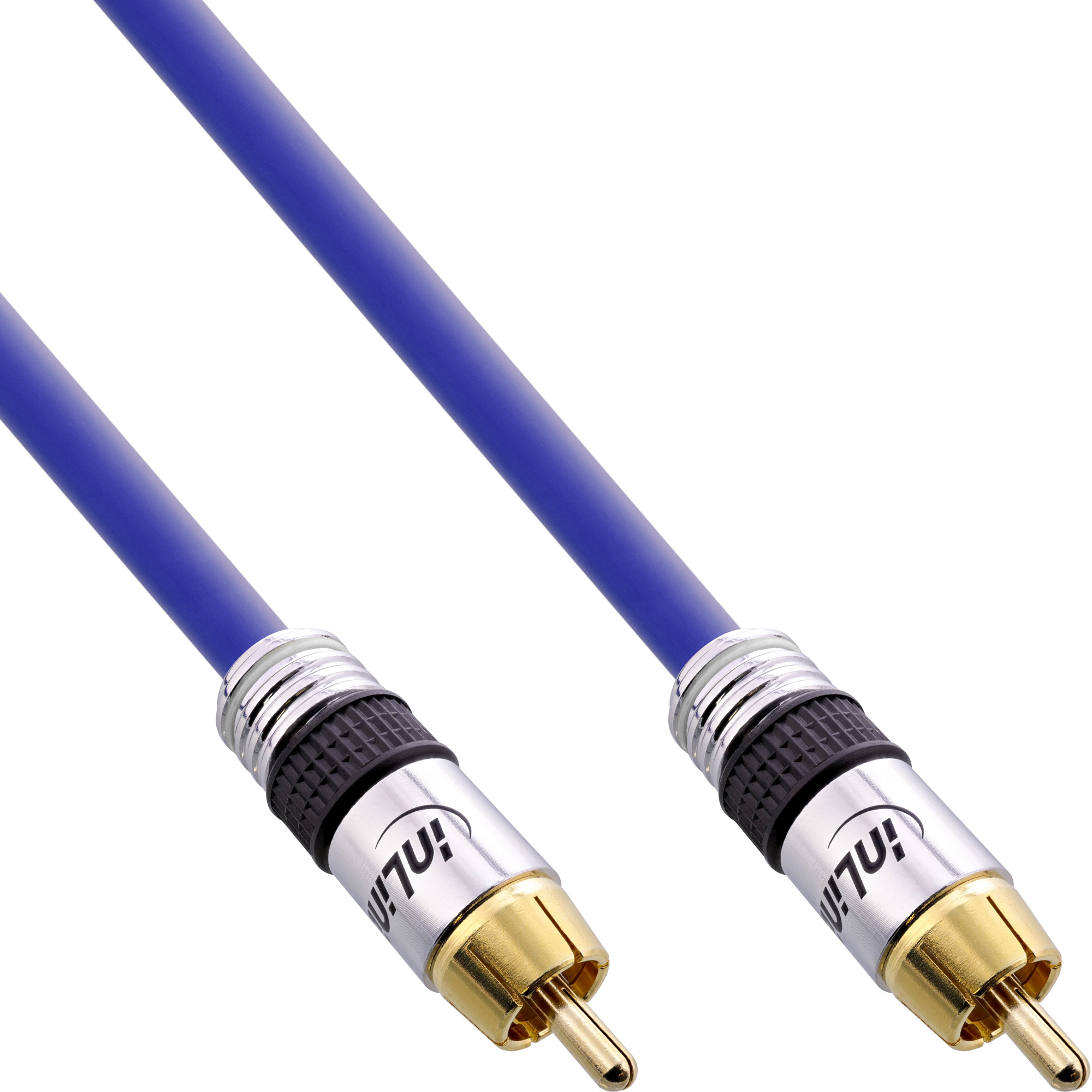 10m - Inline® Cinch Kabel AUDIO, PREMIUM, 1x Cinch Stecker / Stecker