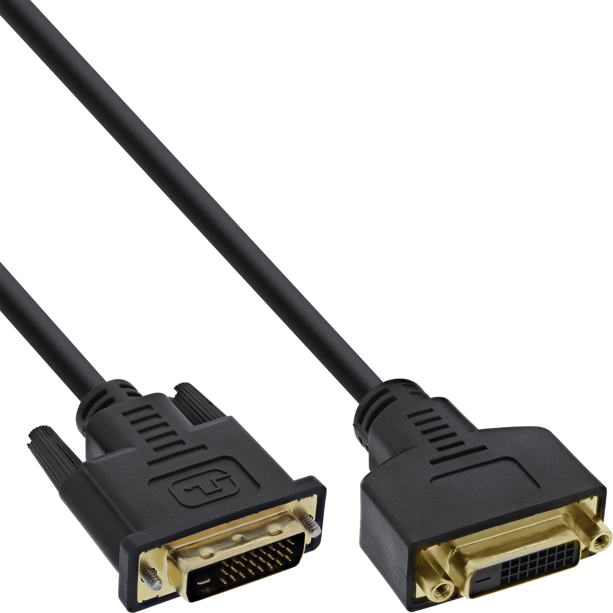 Inline® DVI-D VerLängerung Premium, digital 24+1 Stecker / Buchse, Dual Link, 3m