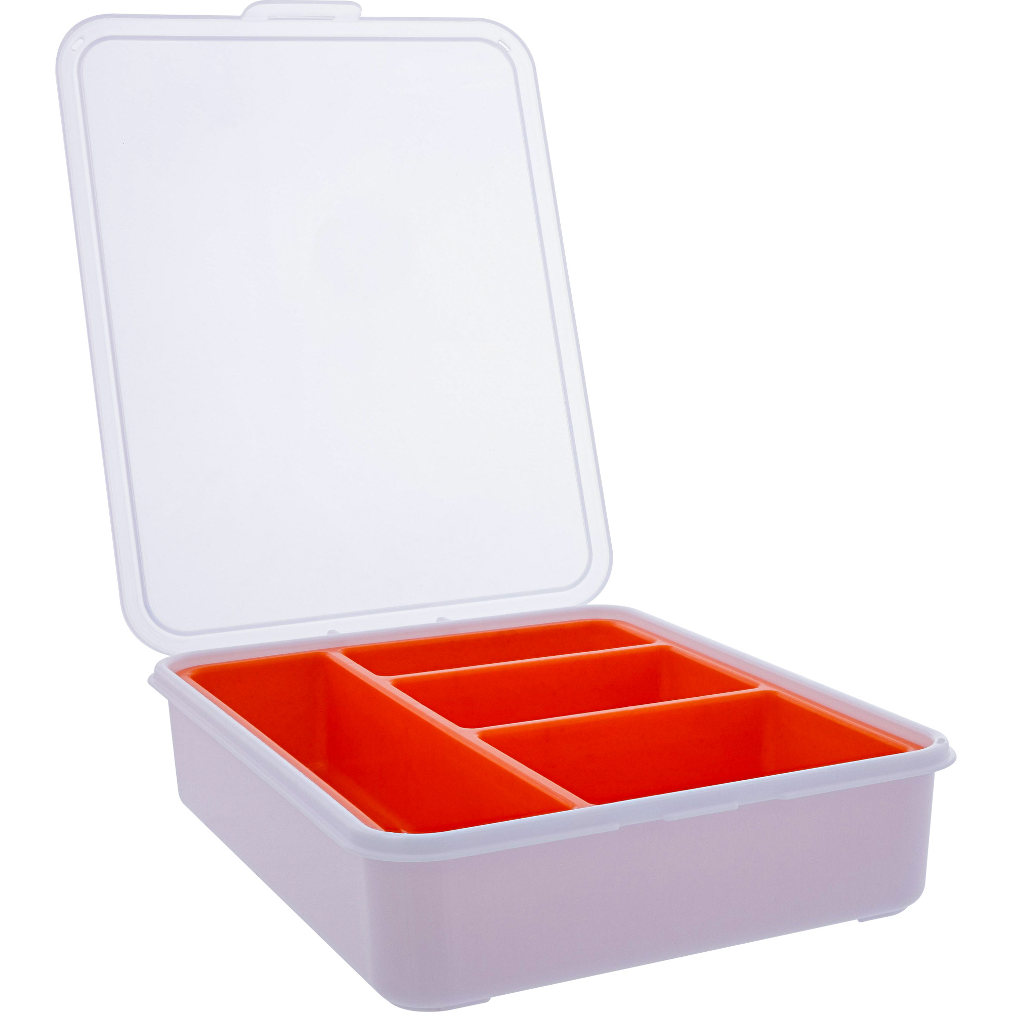 InLine® Kleinteilebox, 4 Fächer, Abmessungen: 180x140x40mm, orange InLine® Kleinteilebox, 4 Fächer, Abmessungen: 180x140x40mm, orange