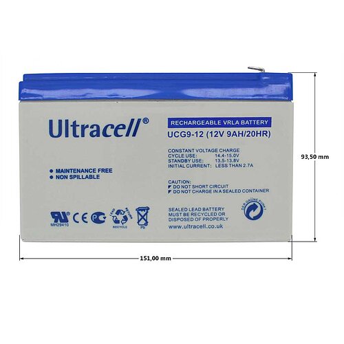 Ultracell UCG9-12 12V 9Ah zyklenfest Ultracell UCG9-12 12V 9Ah zyklenfest