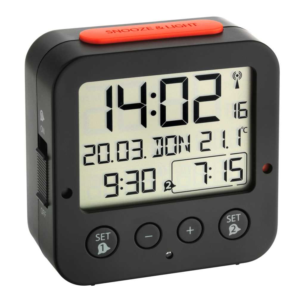 Bingo Funk-Wecker mit Temperatur 60.2528.01