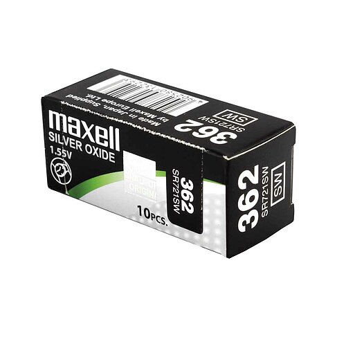 10x SR721SW SR58 362 Silberoxid Batterie Maxell 1,55 V