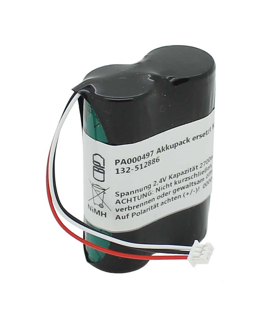 Akkupack NiMH 2,4V 2700mAh ersetzt Kaba 132-512886 Akkupack NiMH 2,4V 2700mAh ersetzt Kaba 132-512886