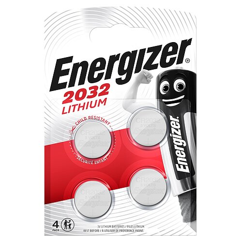 Energizer CR2032 Lithium Knopfzelle 3V Batterie - 4er Verpackung