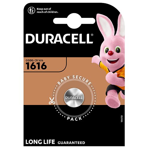 1x Duracell CR1616 Lithium Knopfzelle 3V Batterie