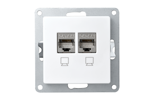 Netzwerk-Dose McPower ''Cup'' CAT6A, UP, vollgeschirmt