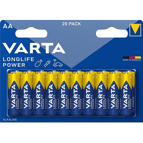 100x Varta Longlife Power AA Mignon LR6 Alkaline Batterie