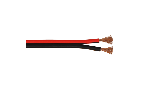 Lautsprecherkabel 50m-Ring, 2x0,75mm, schwarz/rot