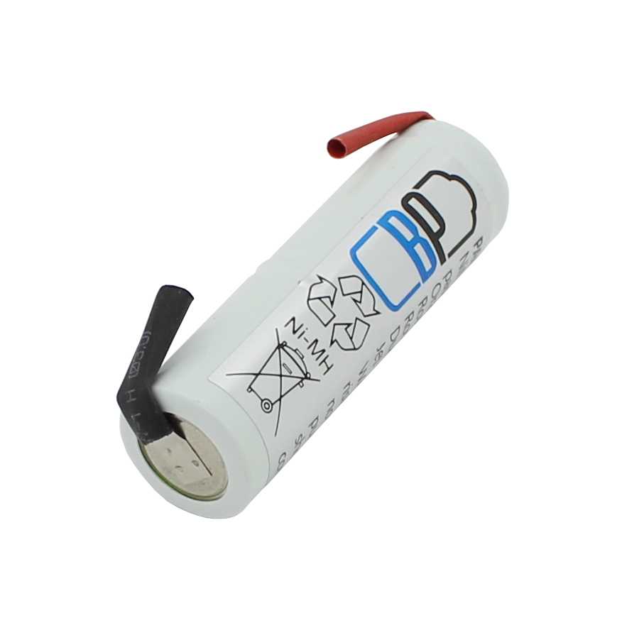 Akkupack NiMH 2,4V 1100mAh L1x2 GP110AFH mit Lötfahnen U-Form 10mm Überstand ersetzt Oral-B RS-MH 3941 Akkupack NiMH 2,4V 1100mAh L1x2 GP110AFH mit Lötfahnen U-Form 10mm Überstand ersetzt Oral-B RS-MH 3941