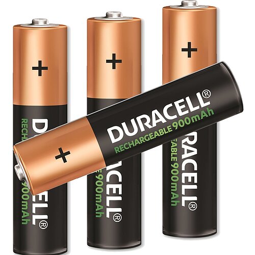 4x Duracell NiMH AAA Micro 900mAh HR03 Akku