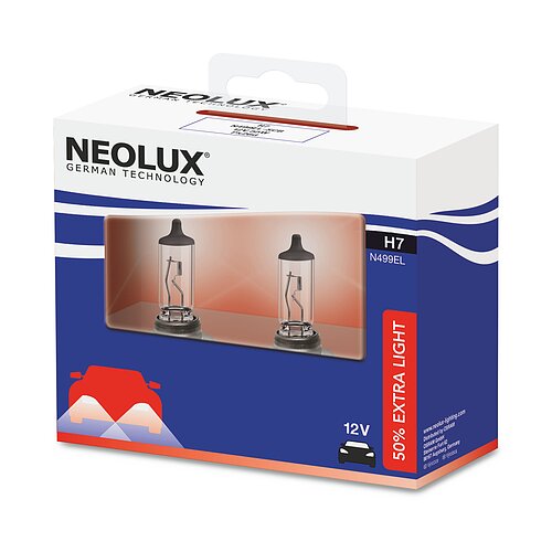 NEOLUX H7 12V 55W PX26d Extra Light +50% 2 Stück