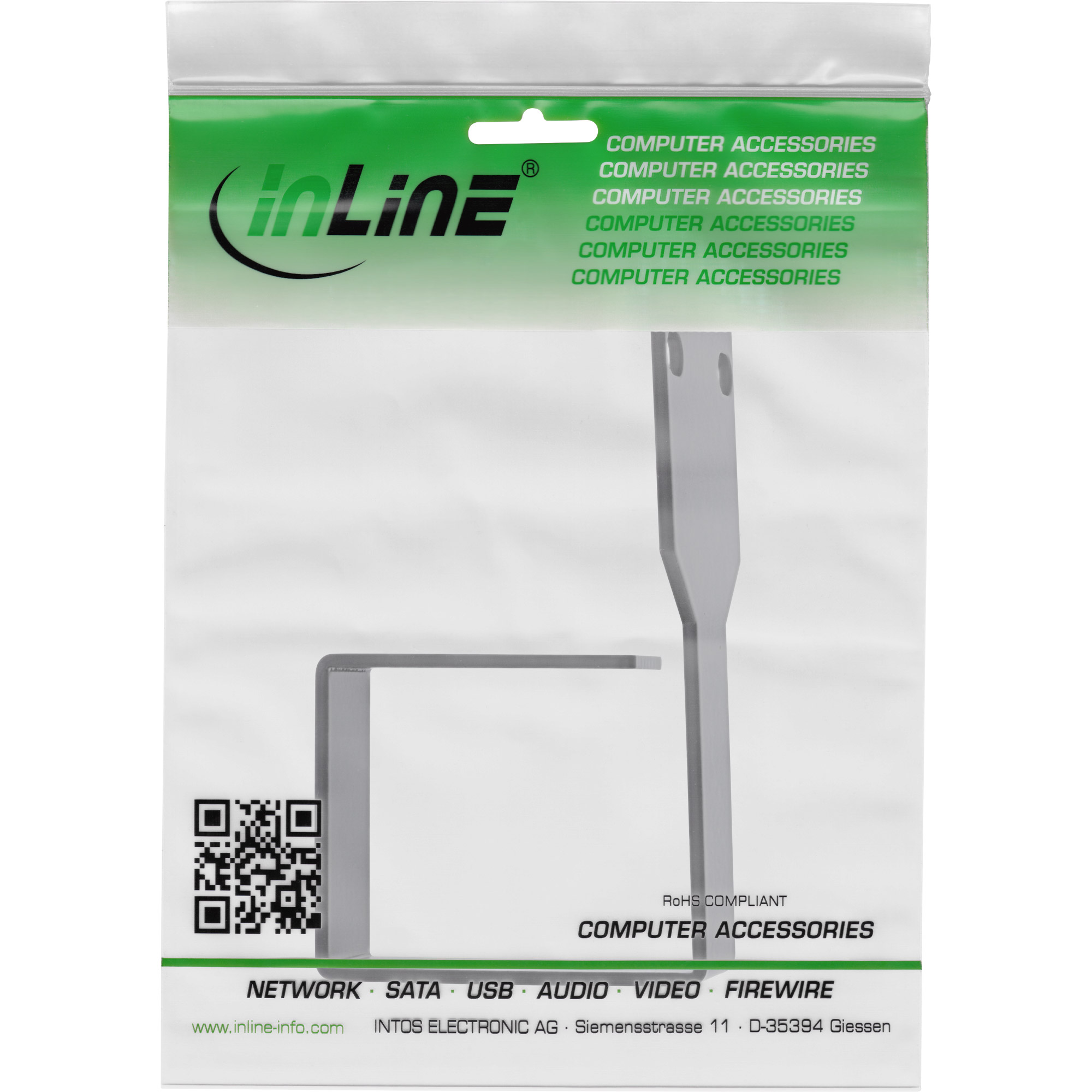Inline® KabelBügel, Metall, 50x60mm schwarz