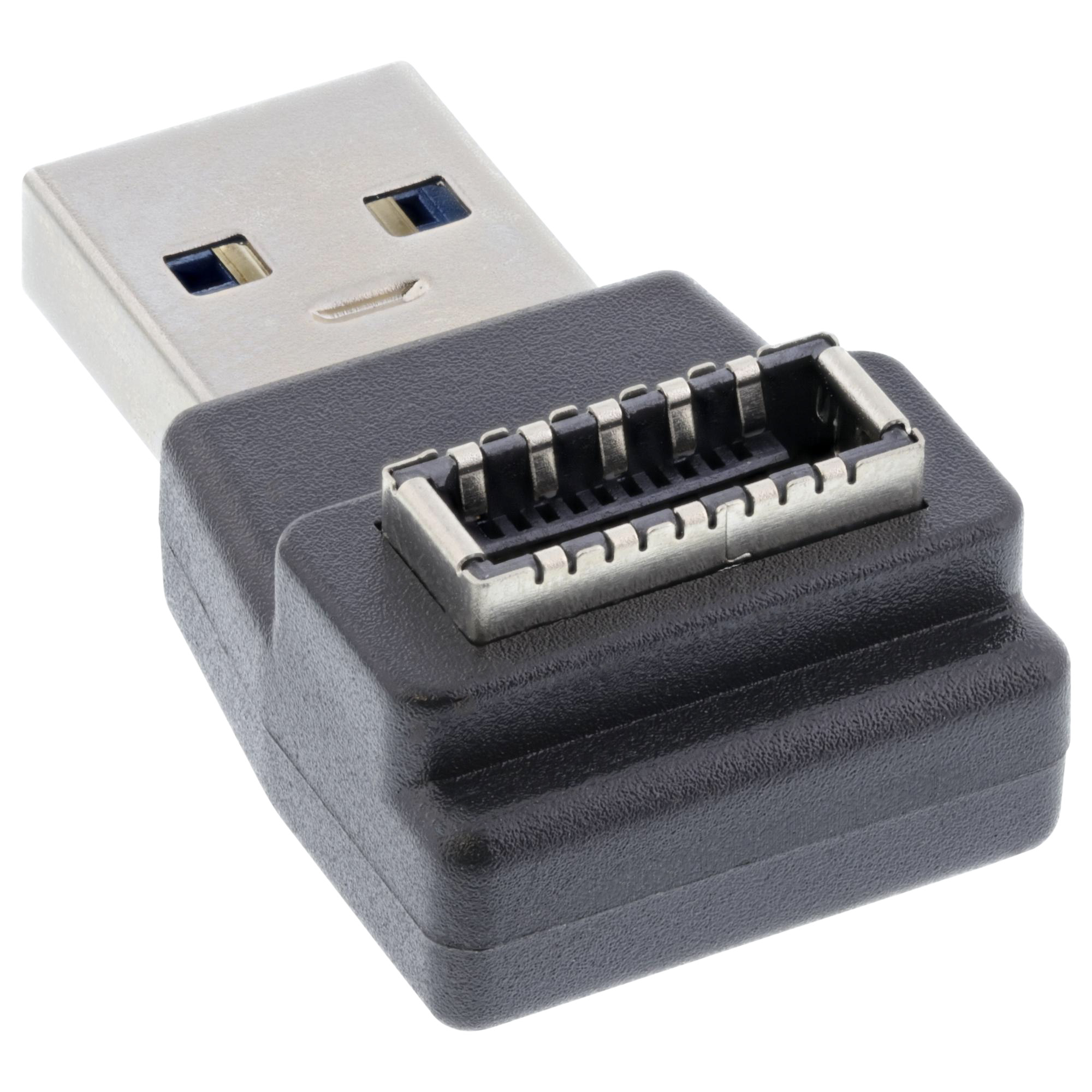 Inline® USB 3.2 Adapter, USB-A Stecker zu intern USB-E Frontpanel Buchse Inline® USB 3.2 Adapter, USB-A Stecker zu intern USB-E Frontpanel Buchse