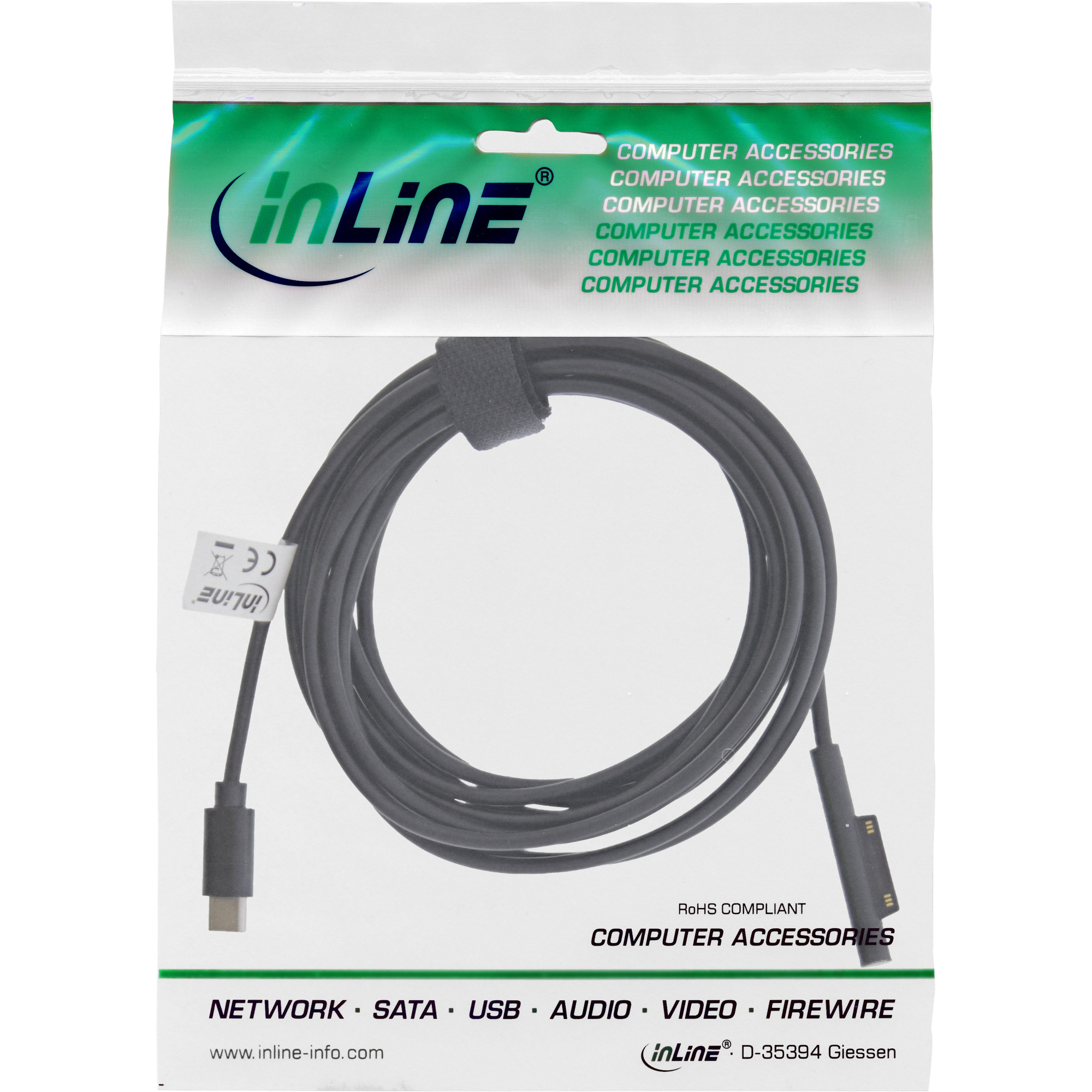 Inline® USB-C zu Surface Ladekabel, 1m Inline® USB-C zu Surface Ladekabel, 1m