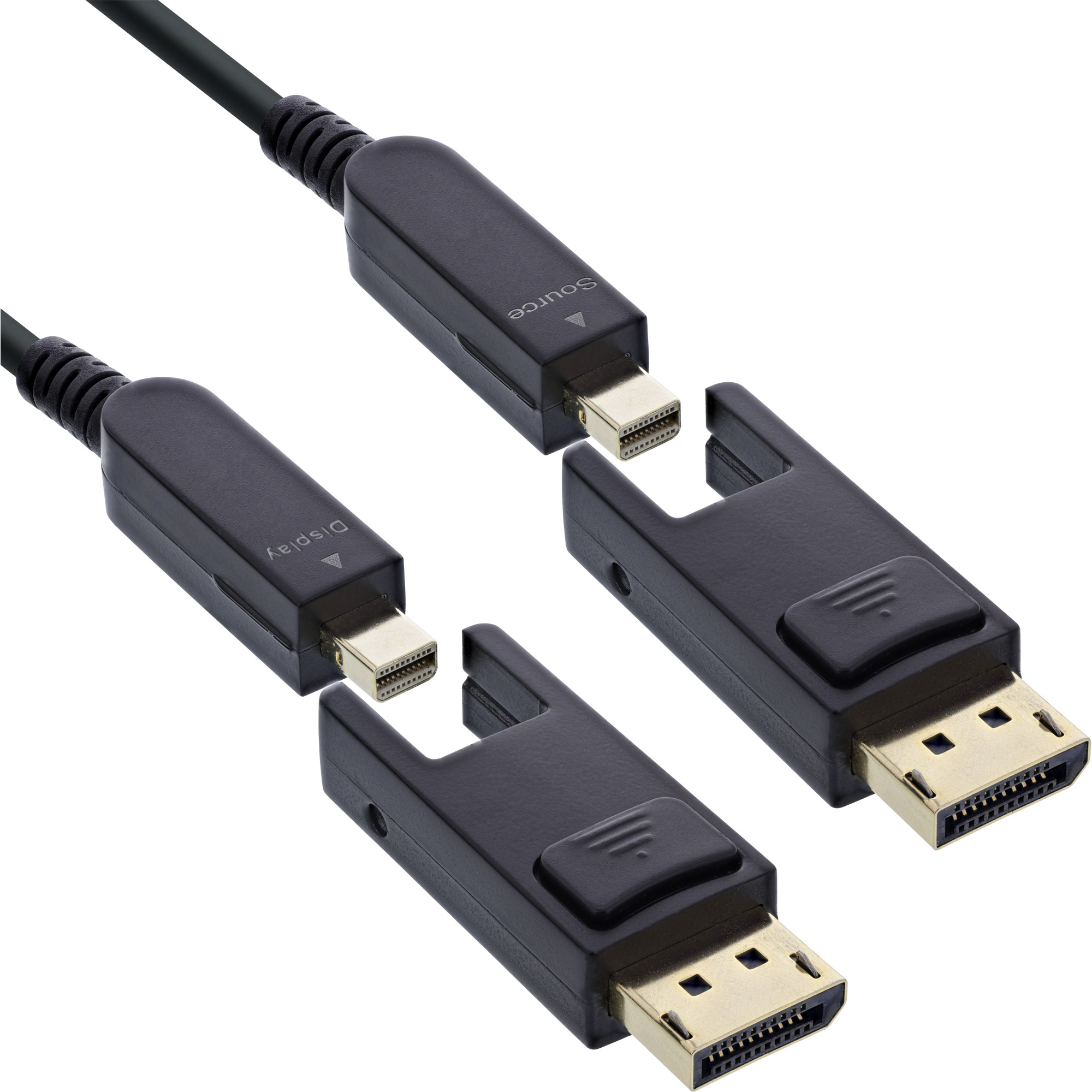 30m - InLine® DisplayPort 1.4 AOC Kabel, 8K4K, DisplayPort Stecker abnehmbar,