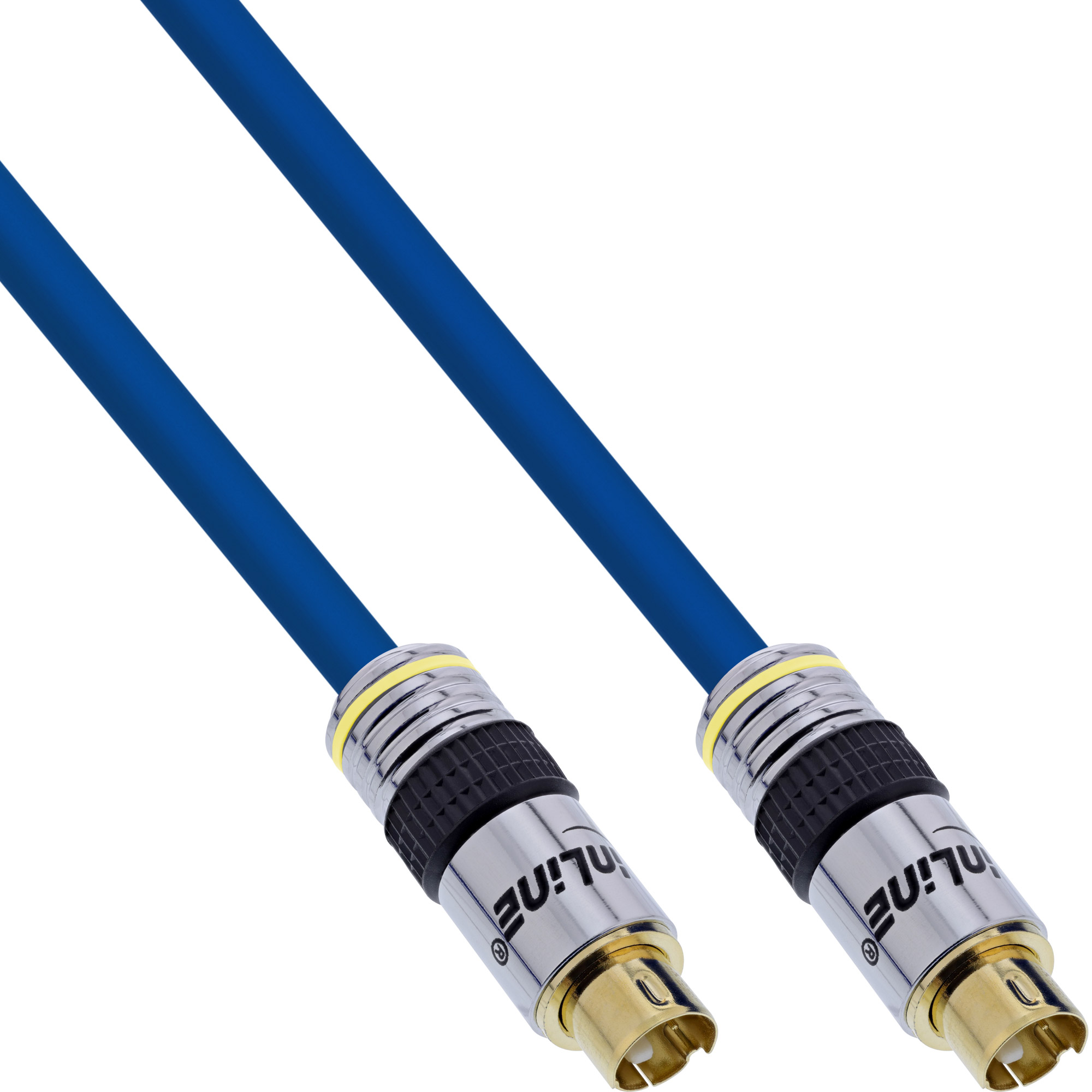 5m - Inline® S-VHS Kabel, PREMIUM, vergoldete Stecker, 4pol mini DIN ST / ST