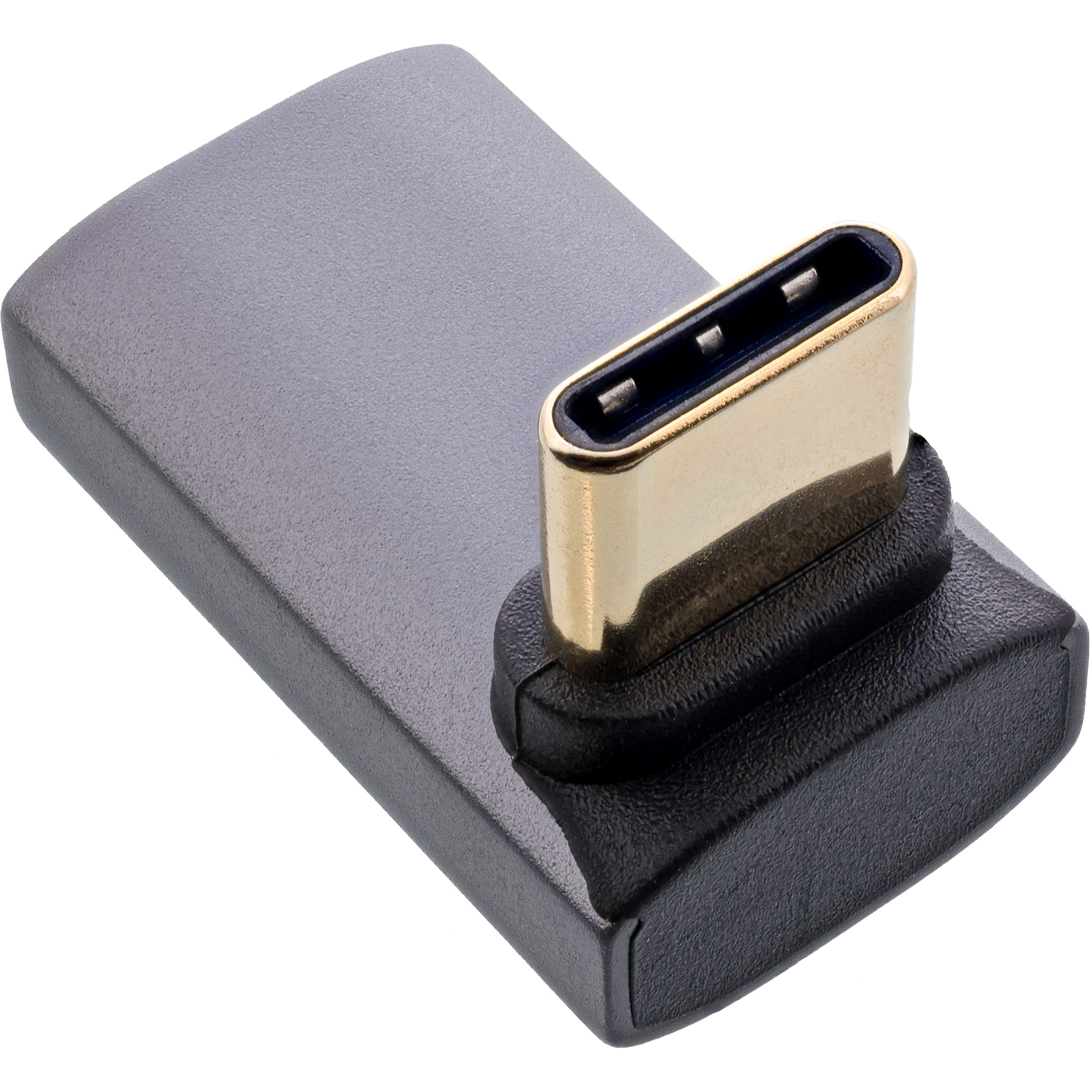 InLine® USB4 Adapter, USB-C Stecker/Buchse oben/unten gewinkelt, Aluminium, grau InLine® USB4 Adapter, USB-C Stecker/Buchse oben/unten gewinkelt, Aluminium, grau
