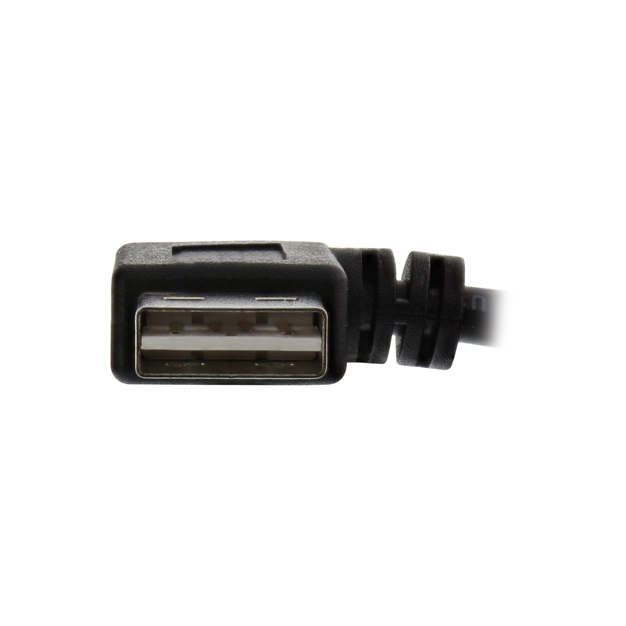 Inline® Smart USB 2.0 VerLängerung gewinkelt, ST / BU, Typ A, schwarz, 2m