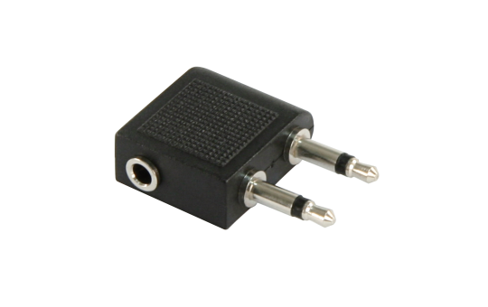 Audio-Adapter HOLLYWOOD, 1x 3,5 mm Stereo (Buchse) -> 2x 3,5 mm Mono (Stecker), Klinke