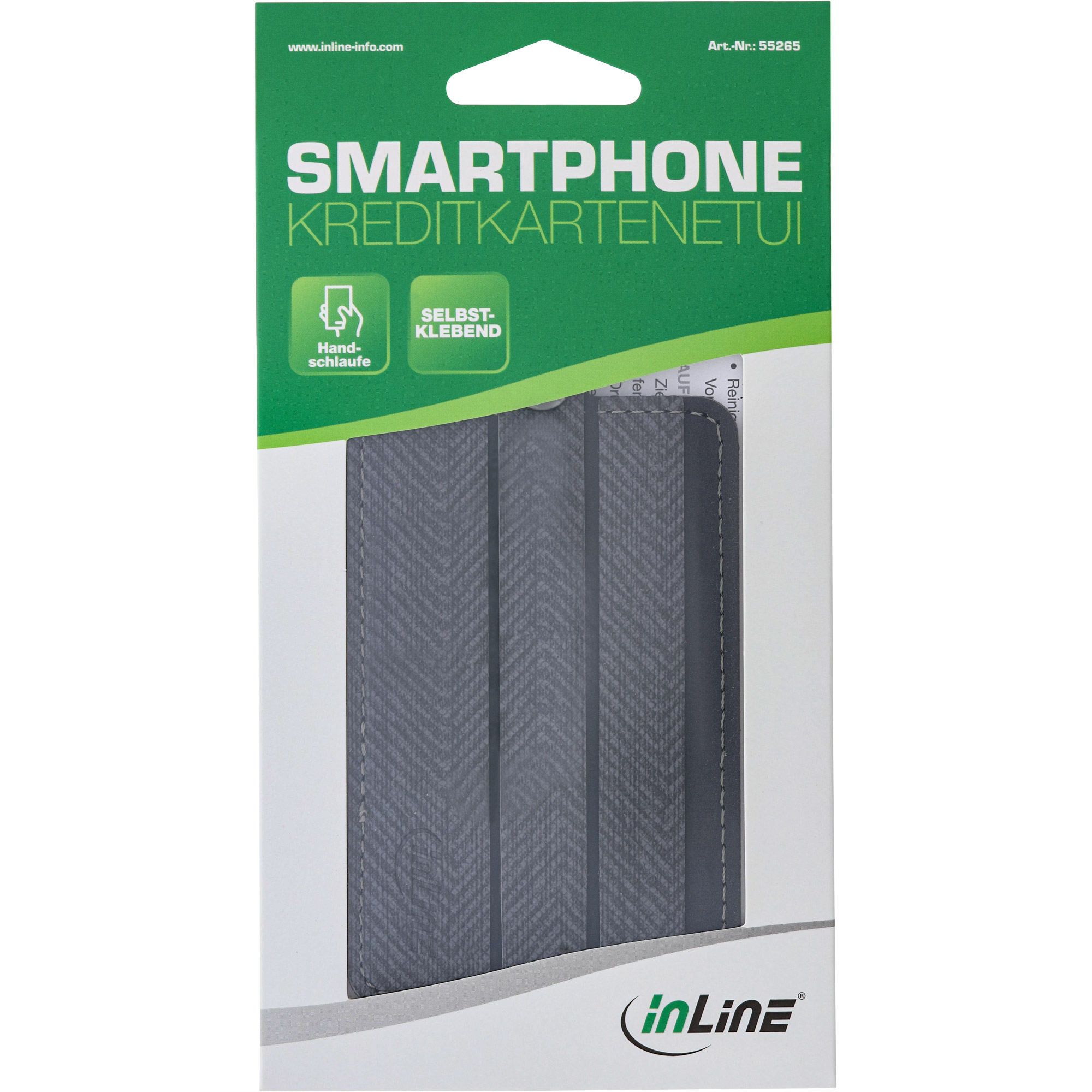 Inline® Smartphone Kreditkarten-Tasche, mit Handschlaufe, schwarz